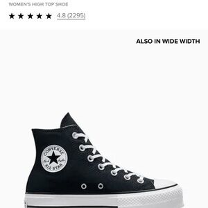 COPY - Converse Black and White High Top Athletic Shoes